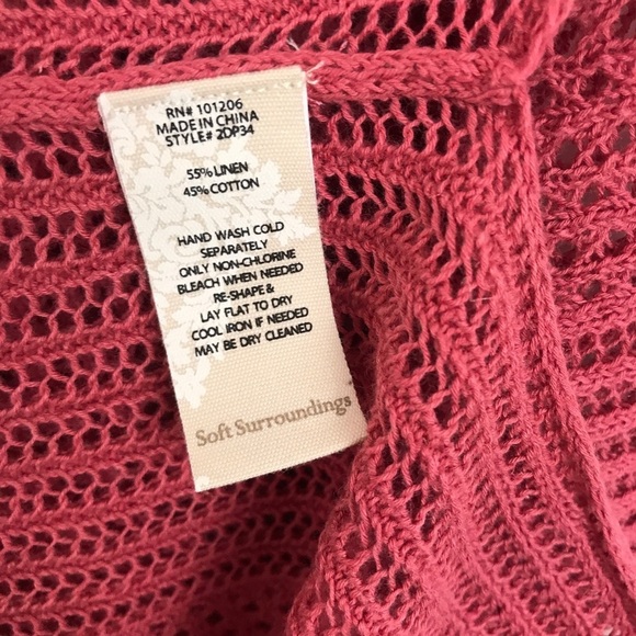 Soft Surroundings Dolman Crochet Top Size Small - Picture 8 of 8